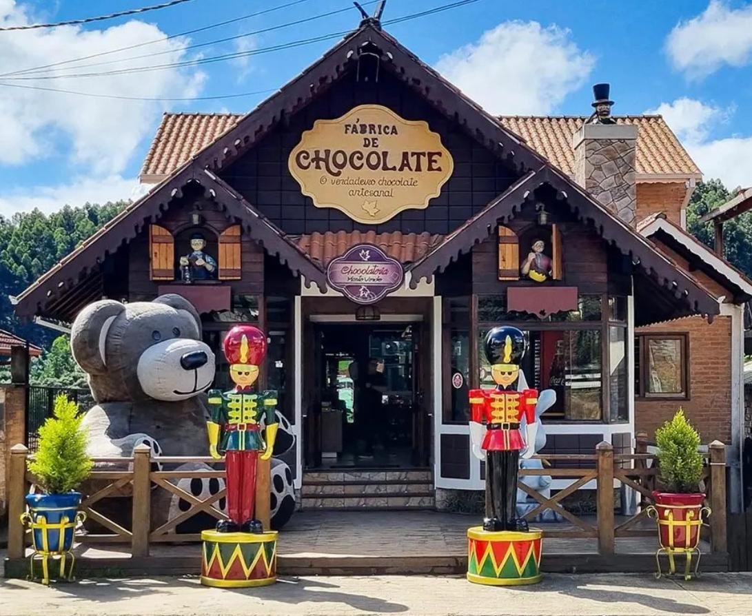 Fachada da Chocolataria Monte Verde, parada de chocolate artesanal no City Tour